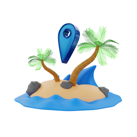 Destino de praia  3D Icon