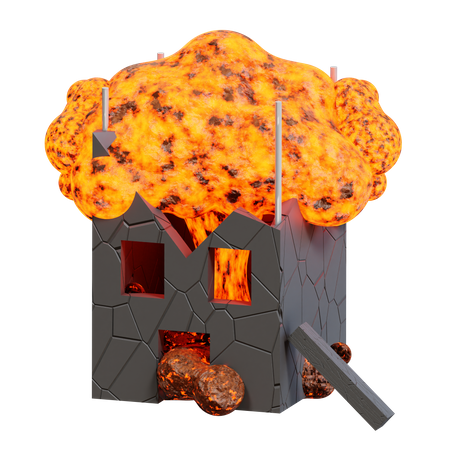 Destroy Building  3D Icon