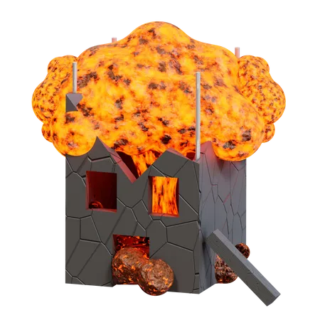 Destroy Building  3D Icon