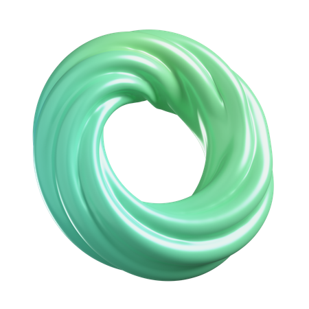 Detailed Ring Shape  3D Icon