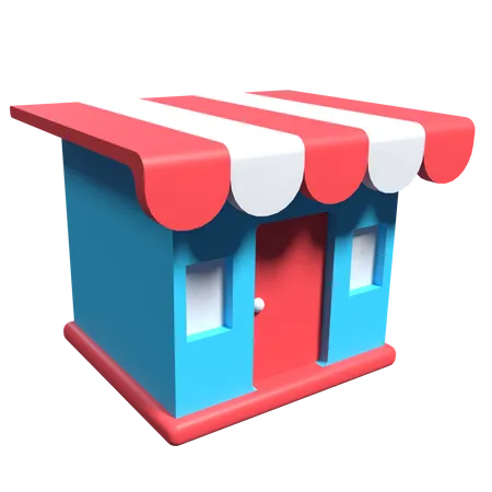 Magasin de détail  3D Illustration