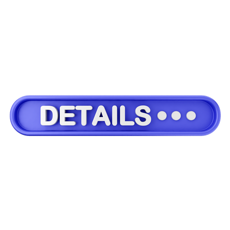 Details Text Button  3D Icon