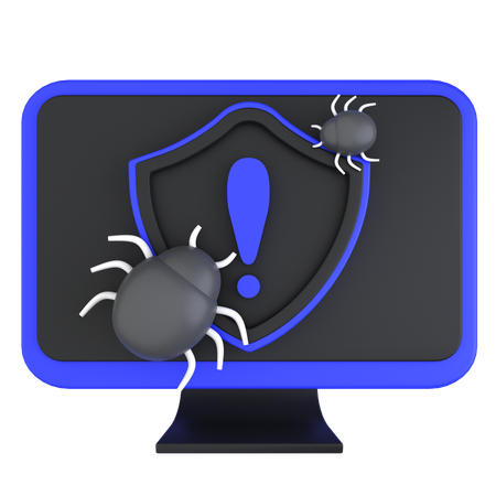 Detecção de malware  3D Icon