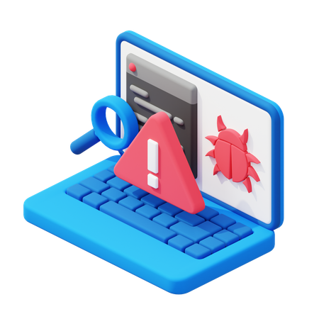 Detecção de malware  3D Icon