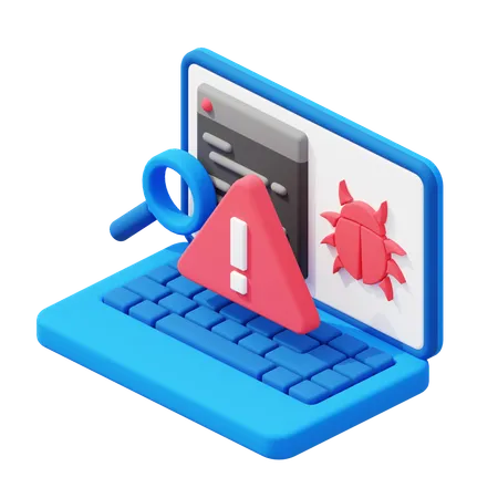 Detecção de malware  3D Icon