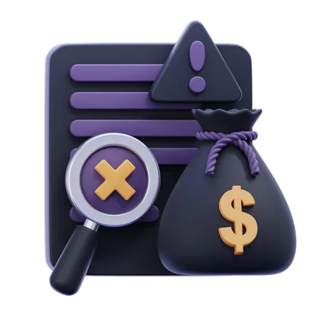 Detección de fraude  3D Icon