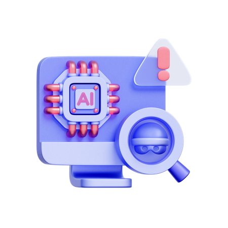 Detección de fraude con inteligencia artificial  3D Icon