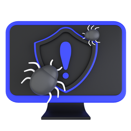 Detección de malware  3D Icon