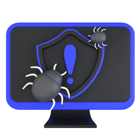 Detección de malware  3D Icon