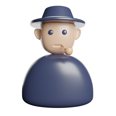 Détective  3D Icon