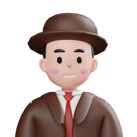 Détective  3D Icon