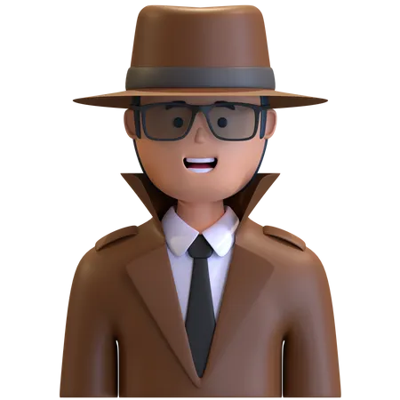 Detective 3D Illustration
