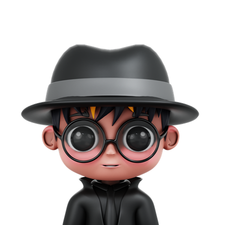 Detective chibi  3D Icon