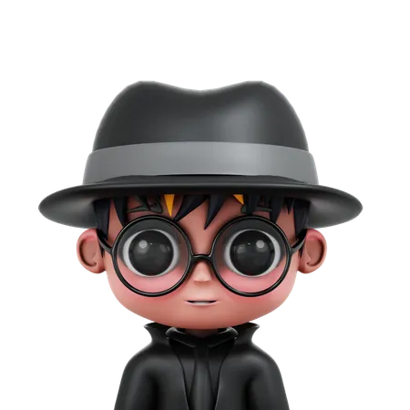 Detective chibi  3D Icon