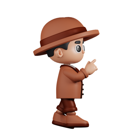 Detective con tacto  3D Illustration