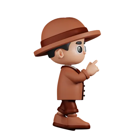 Detective con tacto  3D Illustration