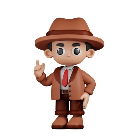 Detective Giving Advise  3D Illustration