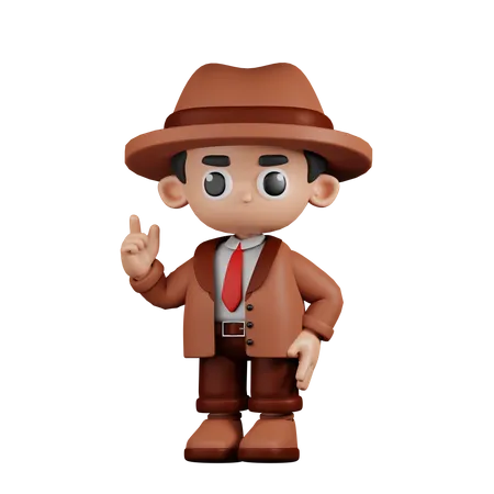 Detective Giving Advise  3D Illustration