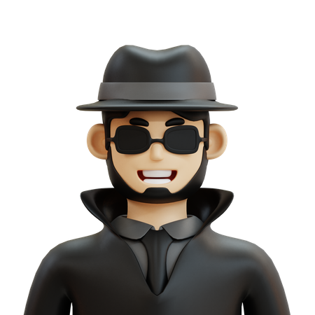 Detective masculino  3D Icon