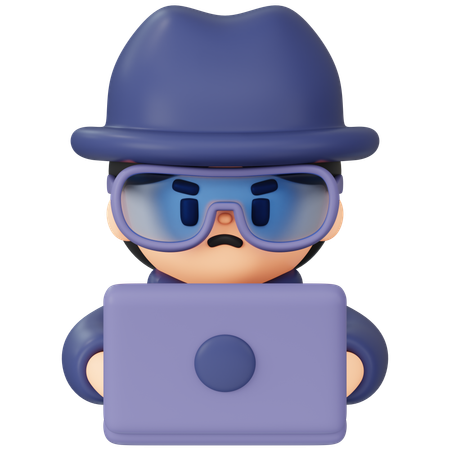 Detective tecnológico  3D Icon