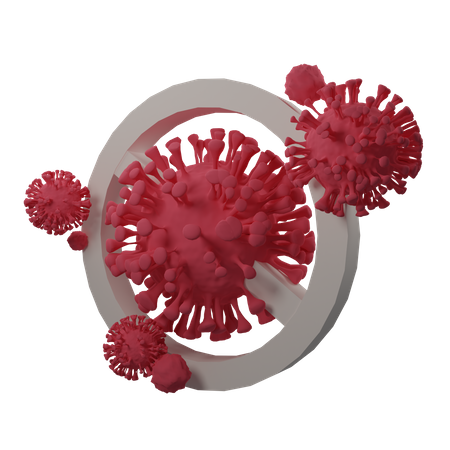 Detener el coronavirus  3D Illustration