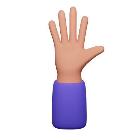 Detener gesto  3D Icon