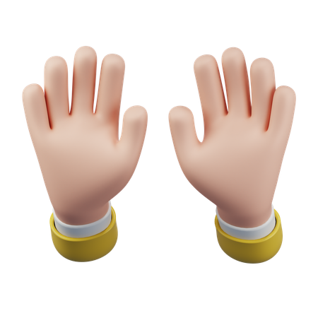 Detener el gesto de la mano  3D Icon