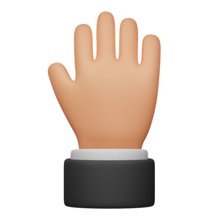 Detener el gesto de la mano  3D Icon