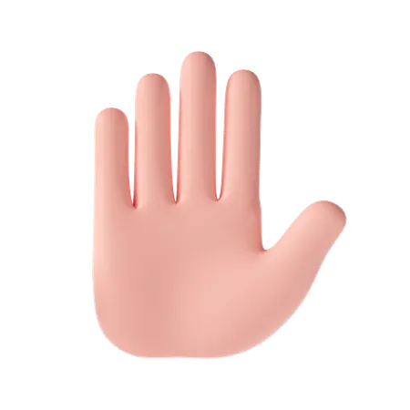 Detener el gesto de la mano  3D Illustration