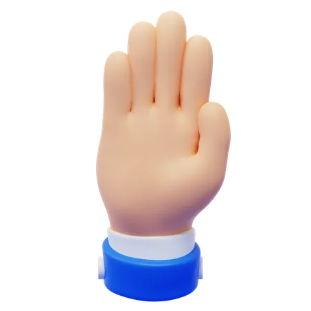 Detener el gesto de la mano  3D Icon
