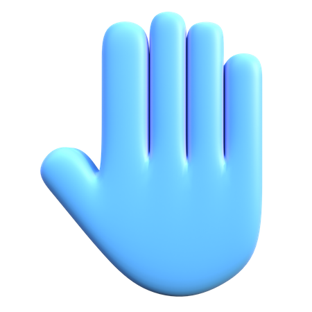 Detener el gesto de la mano  3D Icon