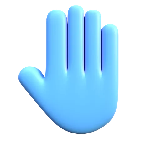 Detener el gesto de la mano  3D Icon