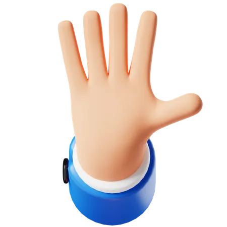 Detener el gesto de la mano  3D Icon