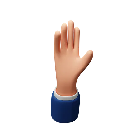 Detener el gesto de la mano  3D Icon