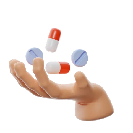 Tenir des médicaments  3D Icon