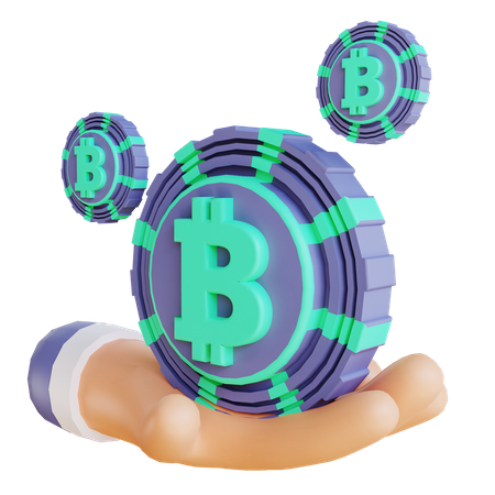 Détenteur de bitcoins  3D Illustration