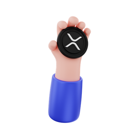 Détention de pièces cryptographiques XRP  3D Icon