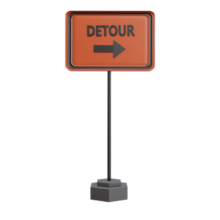 Detour  3D Icon