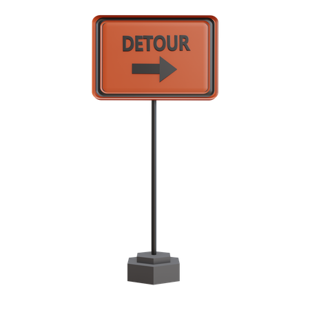 Detour  3D Icon