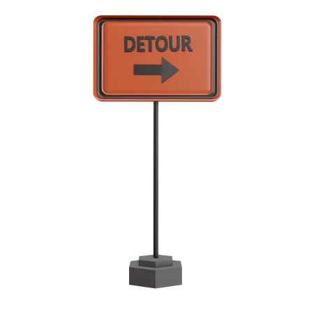 Detour  3D Icon