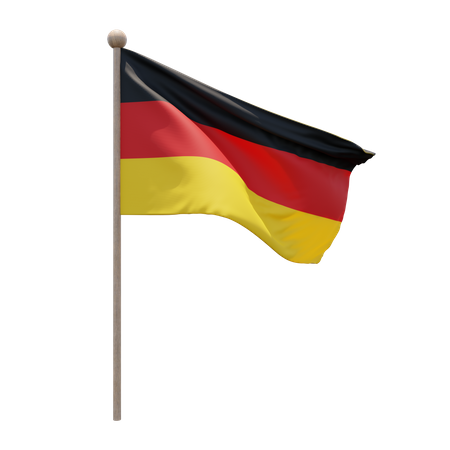 Deutschland Fahnenmast  3D Flag