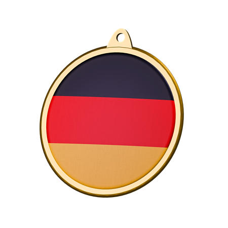 Deutschland Flagge Medaille Abzeichen  3D Icon