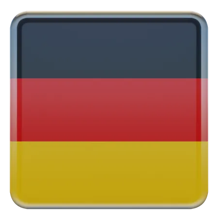 Deutschland Quadratische Flagge  3D Icon