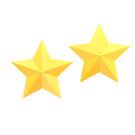 Deux étoiles  3D Icon
