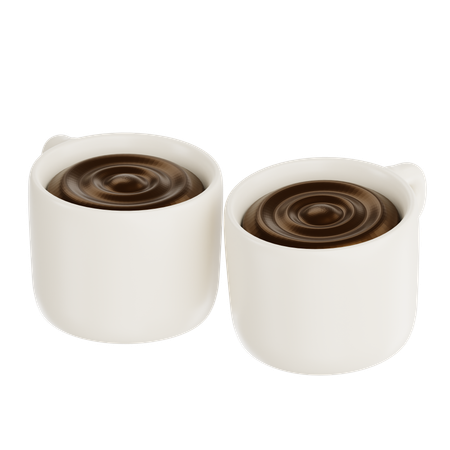 Deux tasses à café  3D Icon