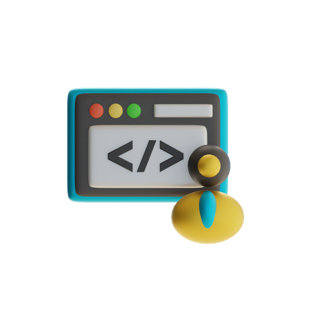 Developer Code Tab  3D Icon