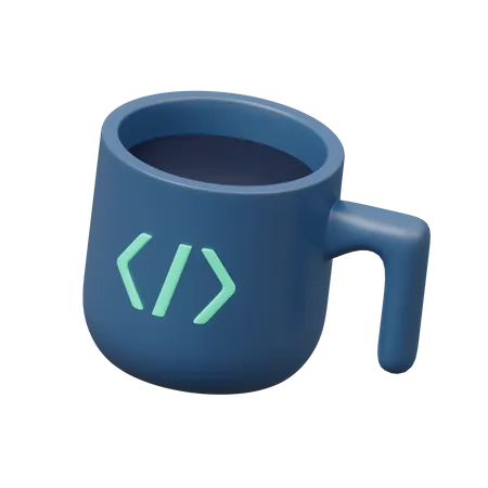 Developer Coffee Cup 3D Illustration