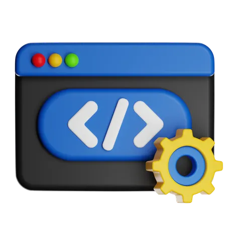 Development Code Editor  3D Icon