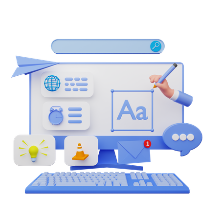 Développement de la mise en page du site Web  3D Icon