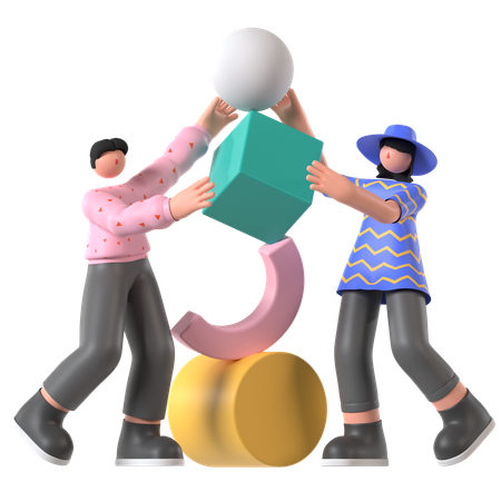 Développement du travail d'équipe  3D Icon